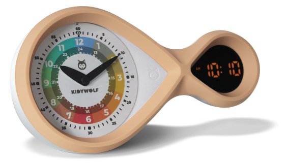 Kidywolf Analoger & digitaler Wecker rosa