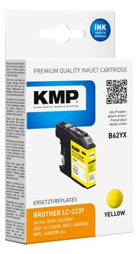 KMP B62YX - 5.9 ml - Gelb - kompatibel - Tintenpatrone (Alternative zu: Brother LC-223Y) von LumaTech
