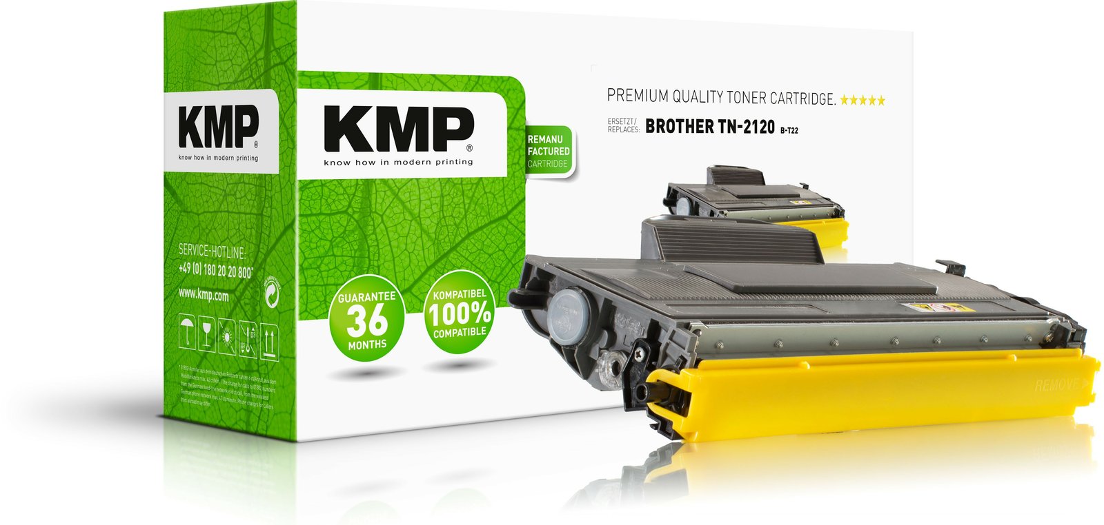 KMP B-T22 - Schwarz - kompatibel - Tonerpatrone (Alternative zu: Brother TN2120)
