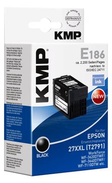KMP E186 - 34 ml - Schwarz - kompatibel - Tintenpatrone (Alternative zu: Epson 27XXL) von LumaTech