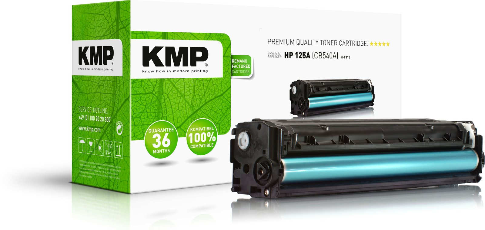 KMP H-T113 - Schwarz - kompatibel - Tonerpatrone (Alternative zu: HP 125A)