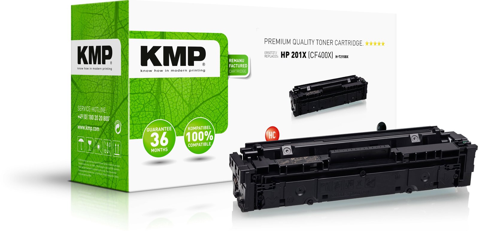 KMP H-T215BX - 60 g - Hohe Ergiebigkeit - Schwarz - kompatibel - Tonerpatrone (Alternative zu: HP 201X, HP CF400X)