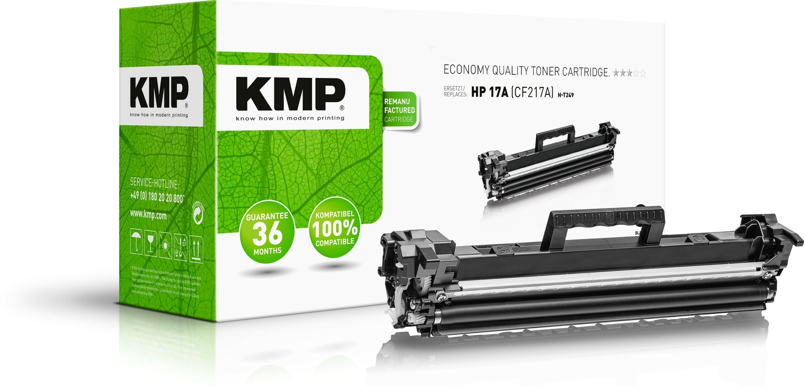 KMP H-T249 - 60 ml - Schwarz - kompatibel - Tonerpatrone (Alternative zu: HP 17A)