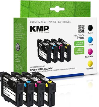 KMP MULTIPACK E196XV - 4er-Pack - Hohe Ergiebigkeit - Schwarz, Cyan, Magenta - kompatibel - Tintenpatrone von LumaTech