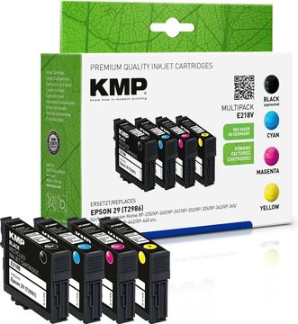 KMP MULTIPACK E218V - 4er-Pack - Schwarz, Gelb, Cyan, Magenta - kompatibel - Tintenpatrone von LumaTech
