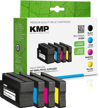 KMP MULTIPACK H100V - 4er-Pack - Schwarz, Gelb, Cyan, Magenta von LumaTech