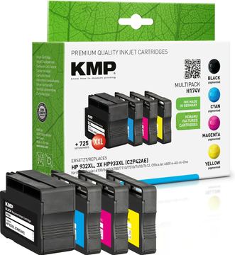 KMP MULTIPACK H174V - 4er-Pack - Größe XXL - Schwarz, Gelb, Cyan, Magenta - kompatibel - Tintenpatrone von LumaTech
