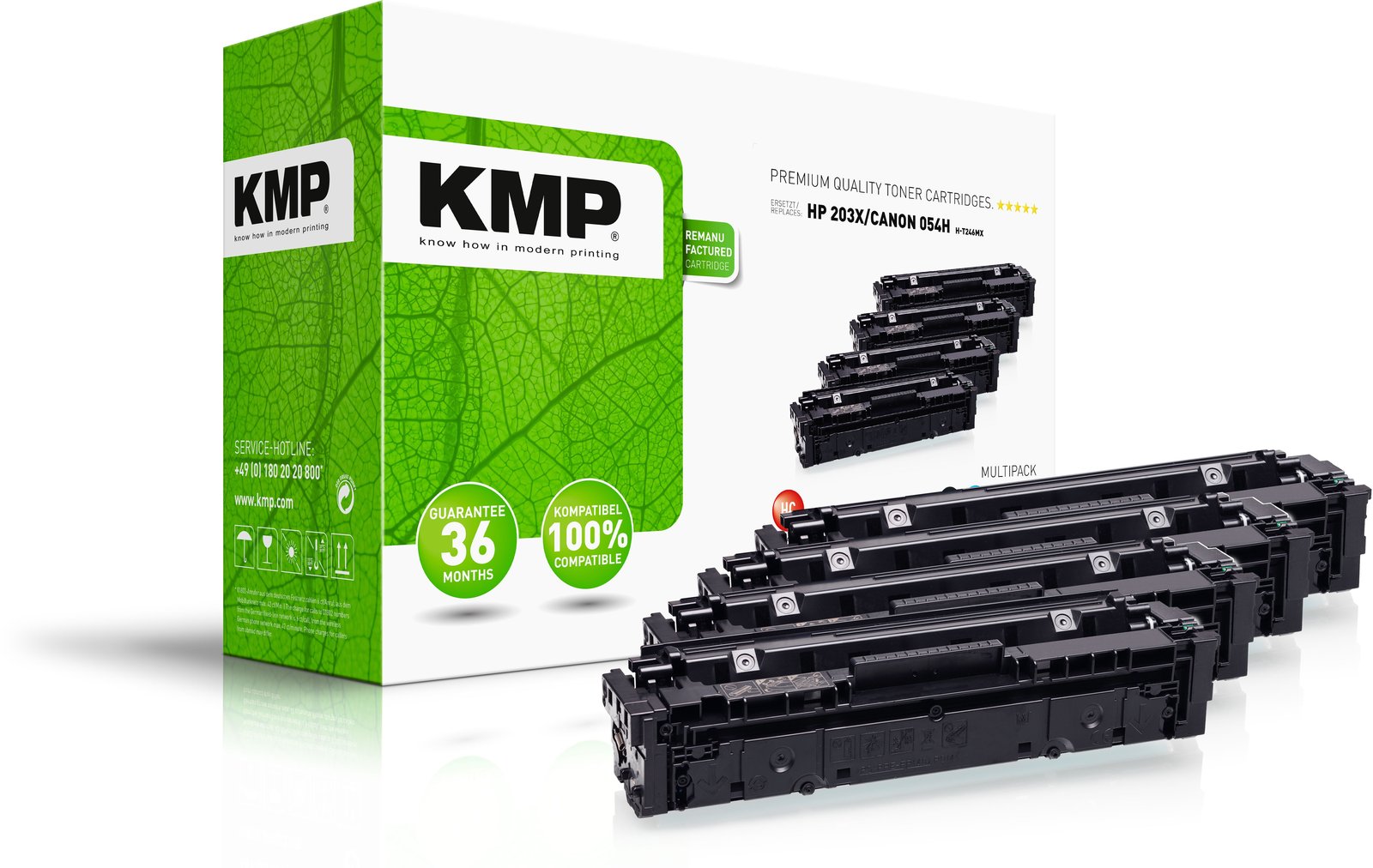 KMP MULTIPACK H-T246VX - 3200 Seiten - 2500 Seiten - Schwarz - 4 Stück(e)