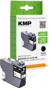 KMP Patrone Brother MFC-J1010DW LC421XLBK black 500S. 14ml - Wiederaufbereitet - Kompatibel von LumaTech