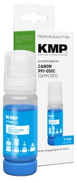 KMP Patrone Canon PFI050C 5699C001 cyan kompatibel - Kompatibel - Tintenpatrone von LumaTech
