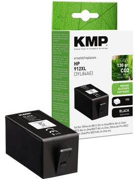 KMP Patrone HP HP912XL 3YL84AE black H188X remanufactured - Wiederaufbereitet - Kompatibel von LumaTech