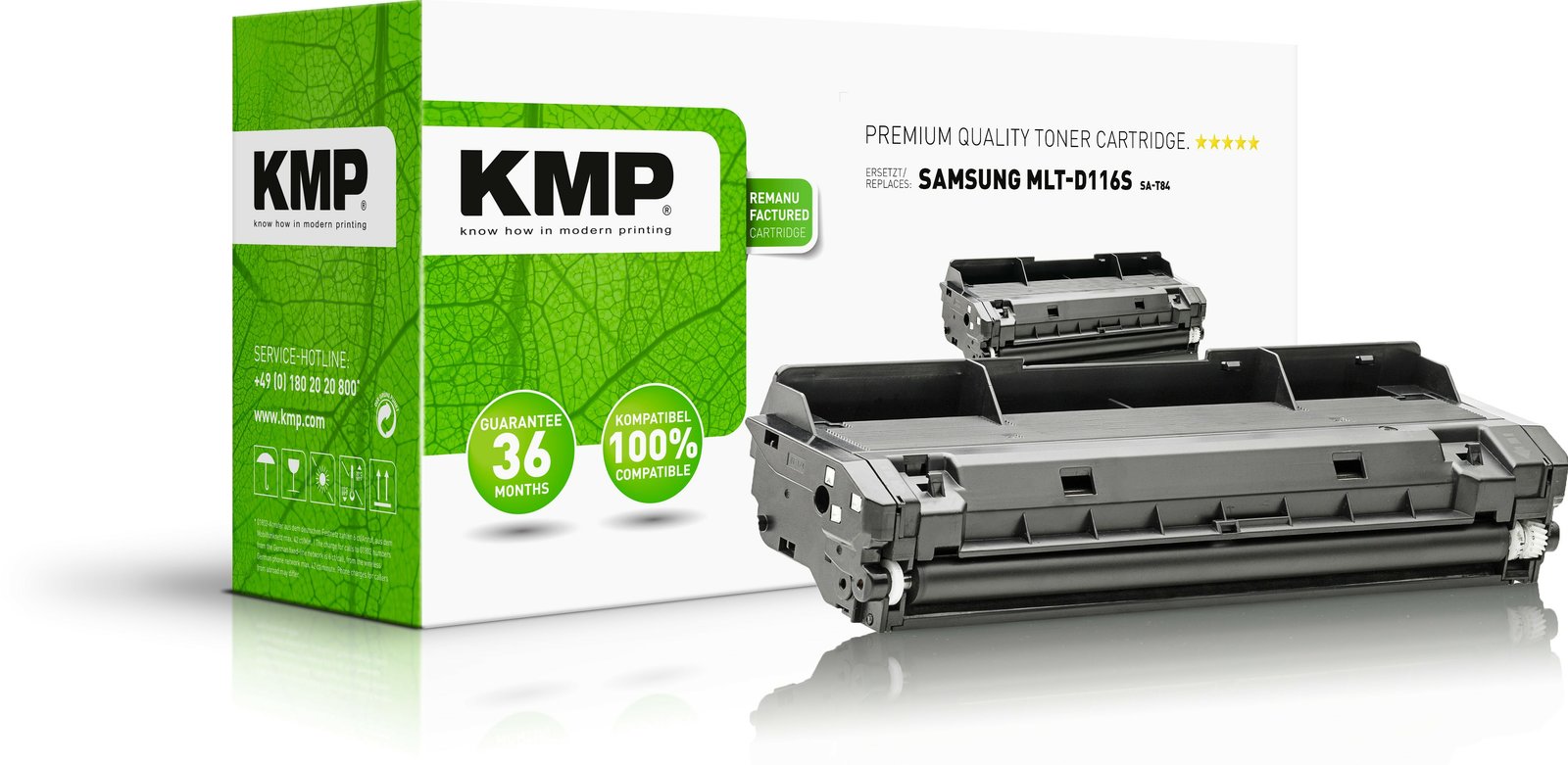 KMP SA-T84 - 50 g - Schwarz - kompatibel - Tonerpatrone (Alternative zu: Samsung MLT-D116S)