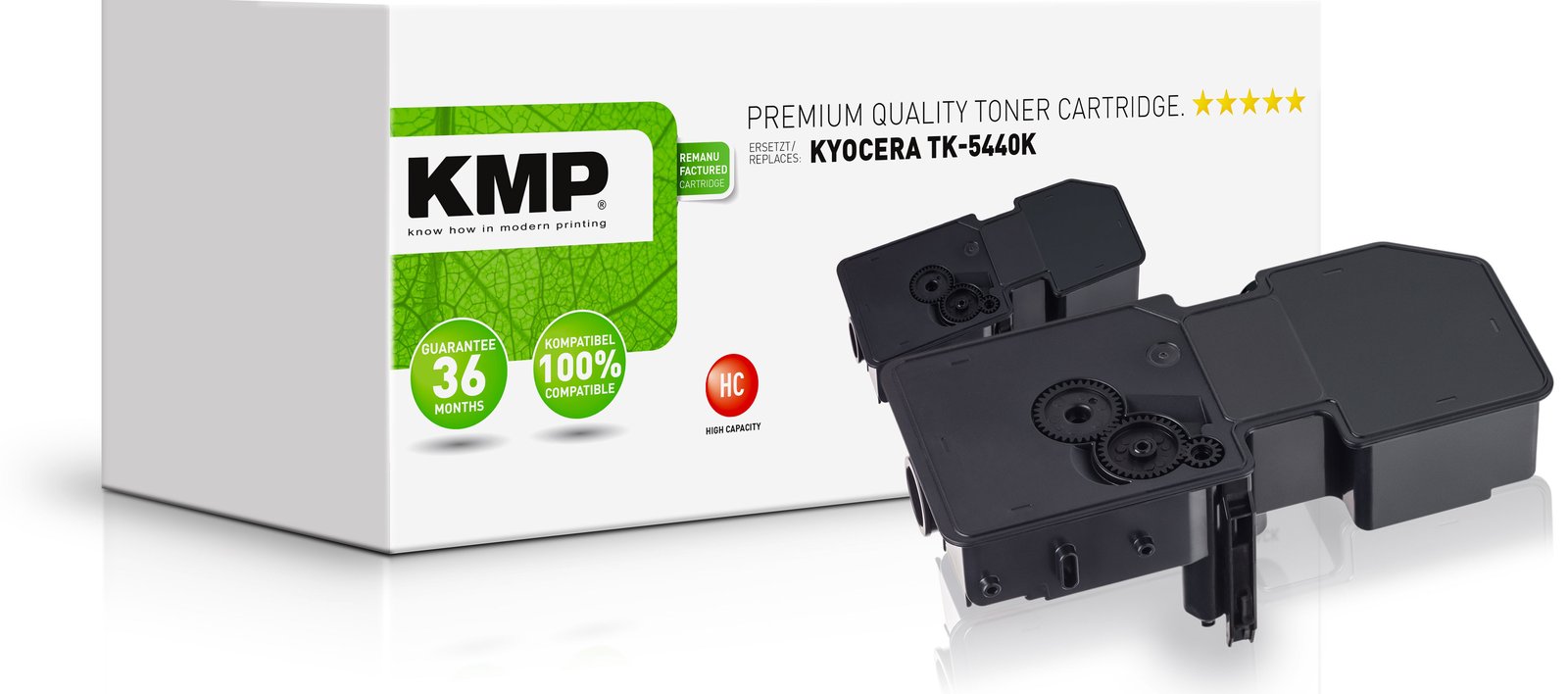 KMP Toner k. Kyocera TK-5440K - Wiederaufbereitet - Tonereinheit