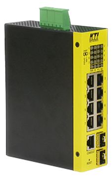 KTI KGS-1060 10-Port Ind.Gigabit Switch DIN Rail 8x RJ45 2x von LumaTech