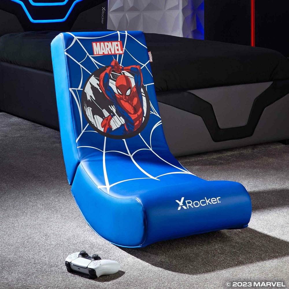 XRocker Gaming Bodensessel blau Marvel/Spider-Man/klappbar