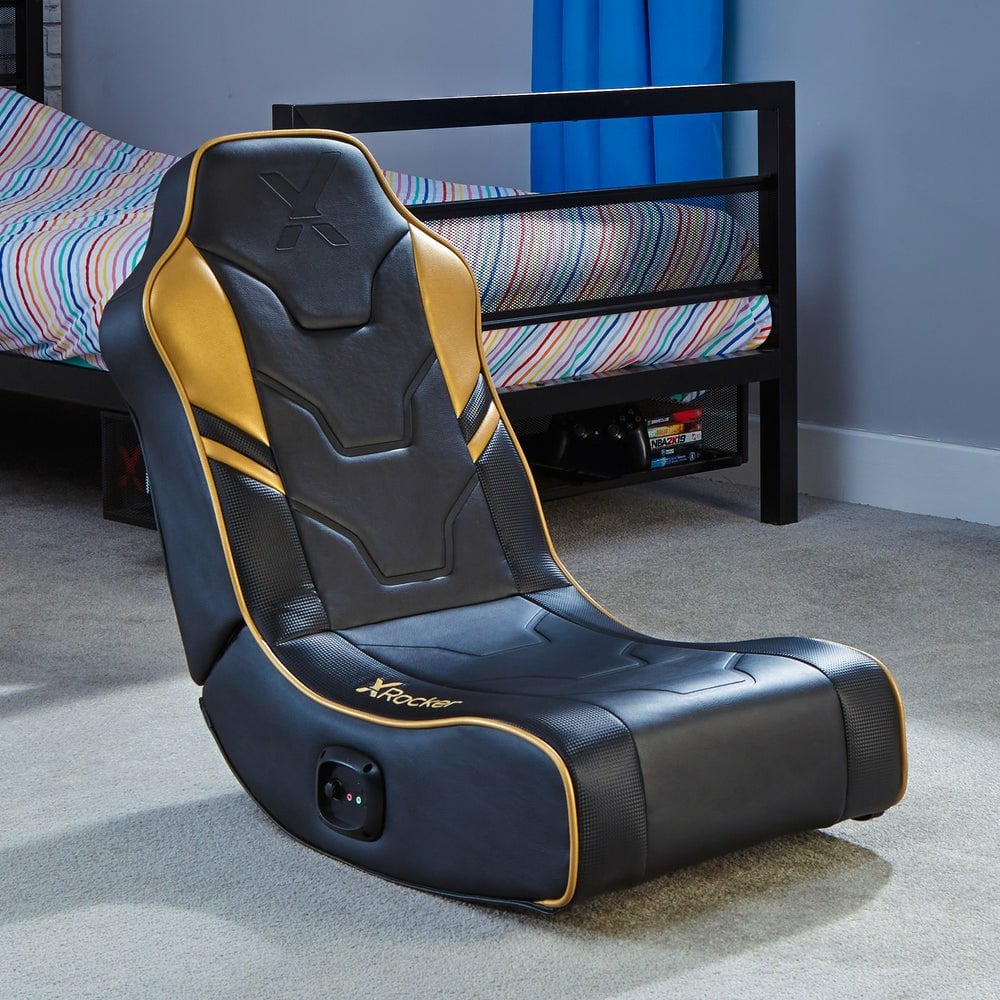 XRocker Gaming Bodensessel gold 2 Lautsprecher/Controlpanel