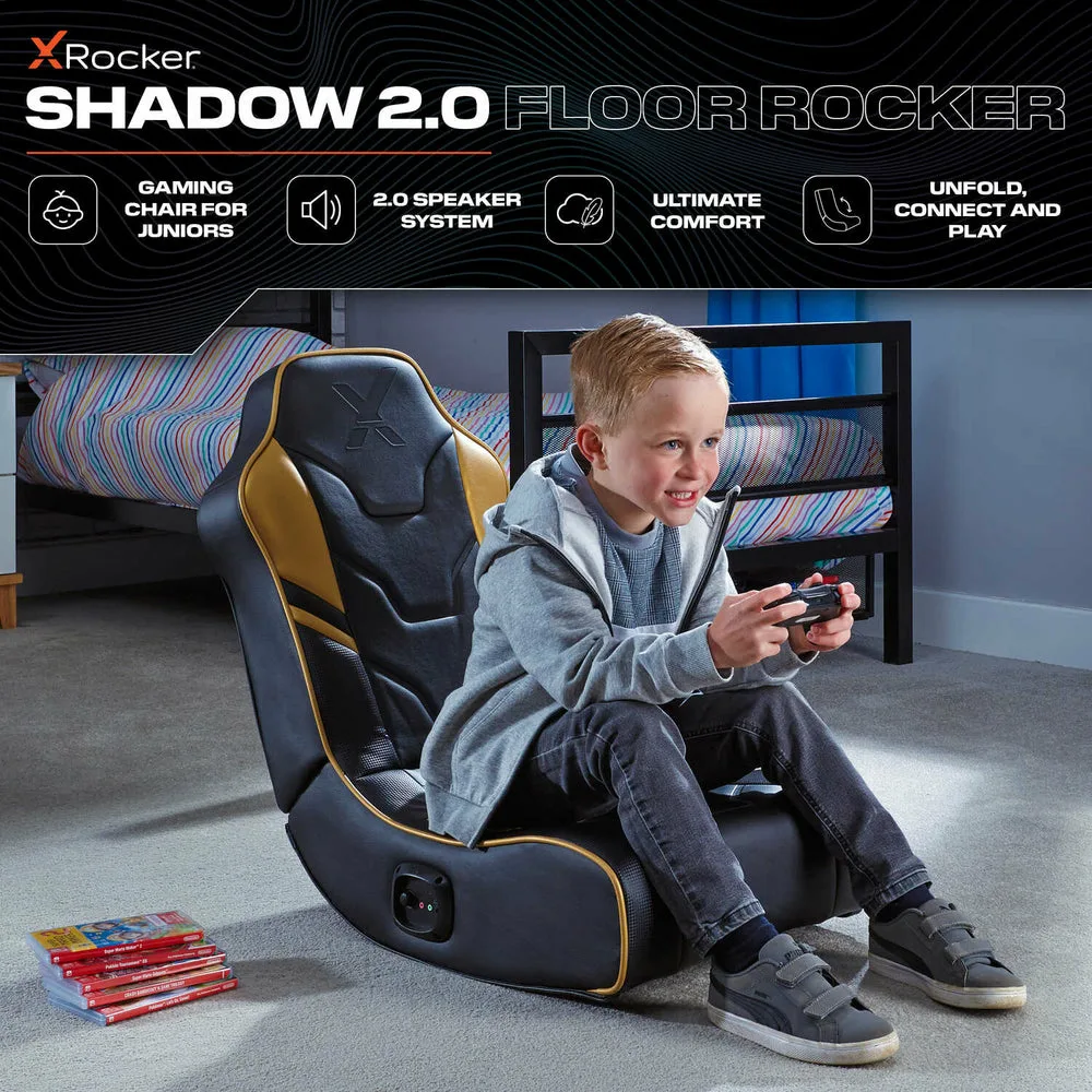 XRocker Gaming Bodensessel gold 2 Lautsprecher/Controlpanel, Ansicht 2