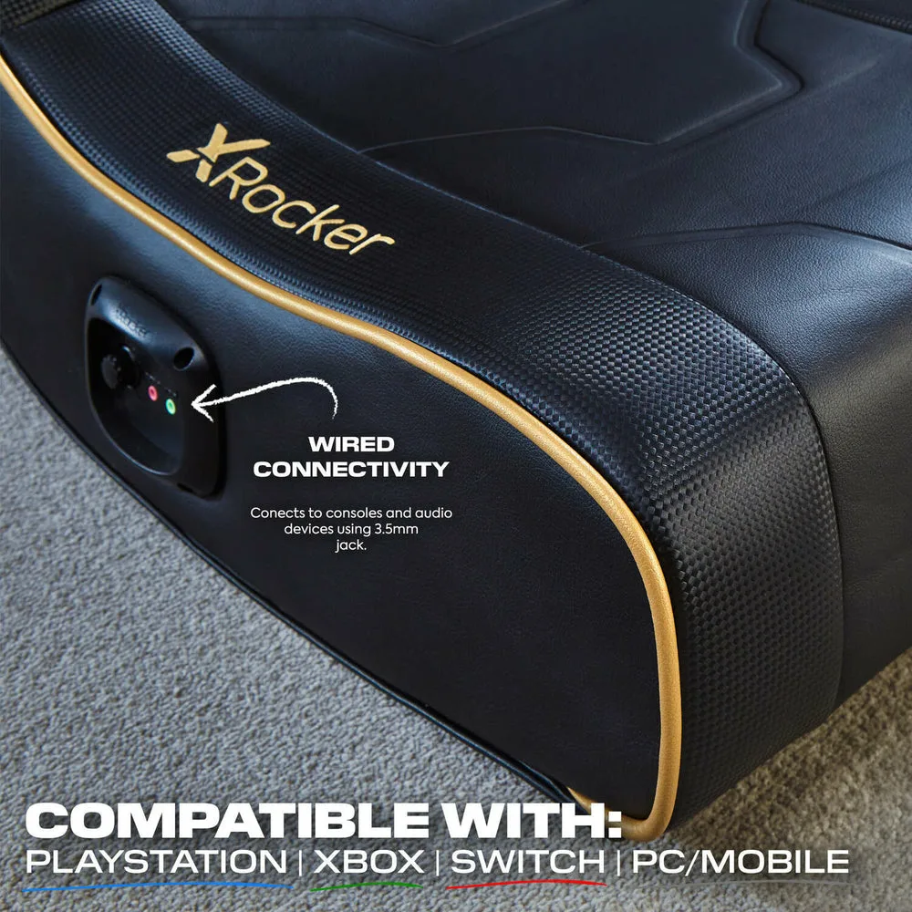 XRocker Gaming Bodensessel gold 2 Lautsprecher/Controlpanel, Ansicht 3