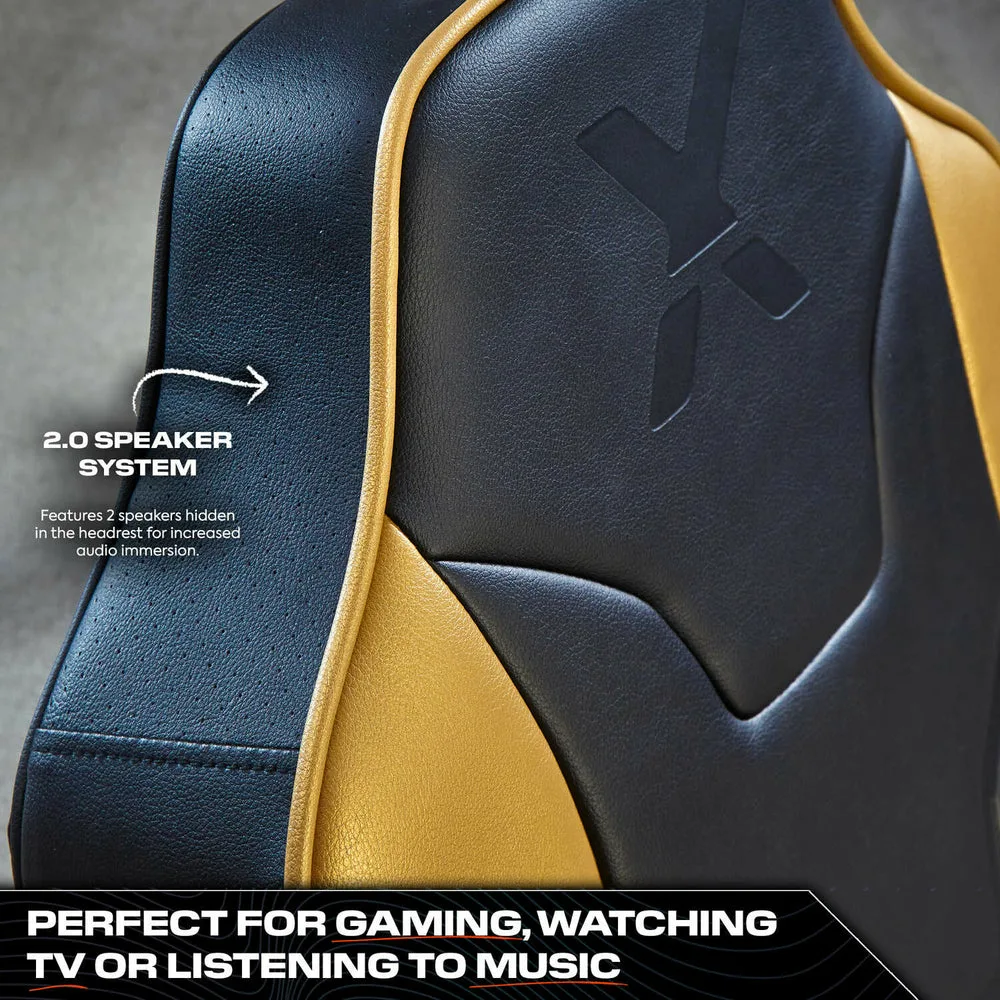 XRocker Gaming Bodensessel gold 2 Lautsprecher/Controlpanel, Ansicht 4