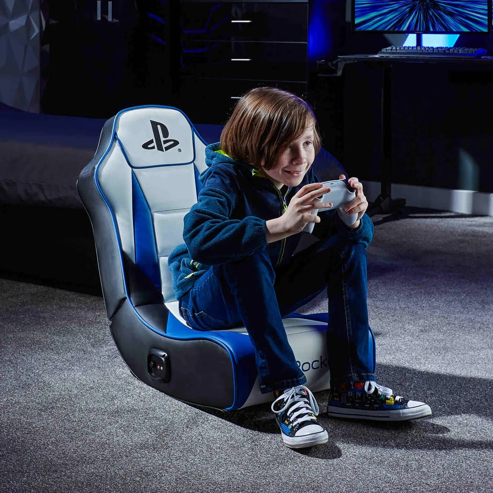 XRocker Gaming Bodensessel PlayStation/2 Lautsprecher/weiss-blau, Ansicht 3