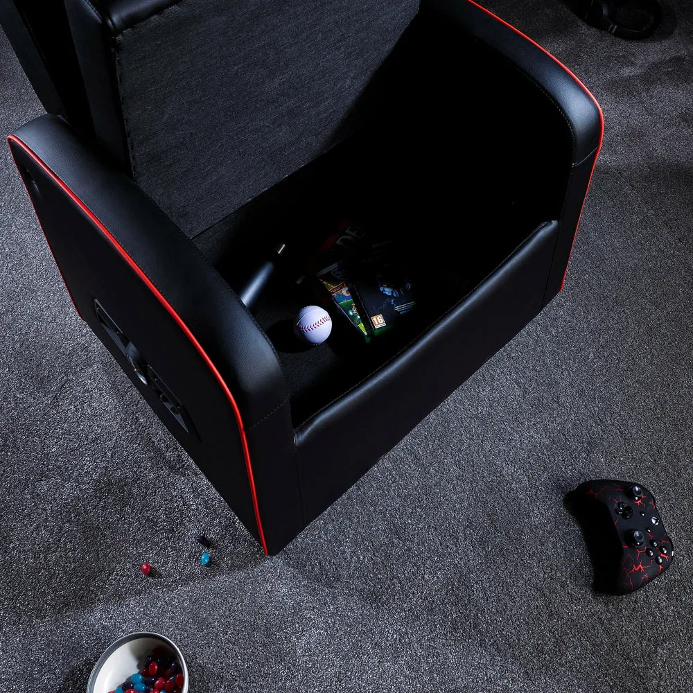 XRocker Shift Luxe Junior 2.1 Ottoman Gaming-Sessel mit Stereo-Lautsprechersystem, Ansicht 3