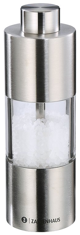 Zassenhaus 030402 - Salz- & Pfeffermühle - Edelstahl - Transparent - Acryl - Edelstahl - Pfeffer - Salz - 294 g - 14 cm