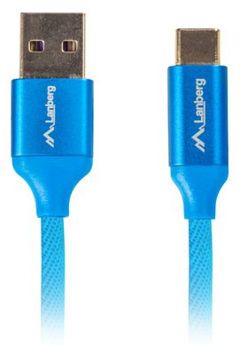 Lanberg CA-USBO-22CU-0018-BL - 1,8 m - USB A - USB C - USB 2.0 - 0,48 Gbit/s - Blau