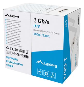 Lanberg LAN-Ethernet-Netzwerkkabel 1GB/s 100m CCA Kabel gr von LumaTech