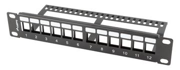 Lanberg Patchpanel Blank 1U Keystone Organizer schw. - Patch-Panel von LumaTech
