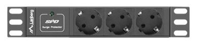 Lanberg PDU Steckdosenleiste 10 1U 3x Schuko C14 - Steckdosenleiste - 2 m