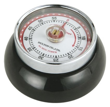 Zassenhaus 072310 - Mechanischer Küchentimer - Schwarz - 60 min - 7 cm - 30 mm - 144 g