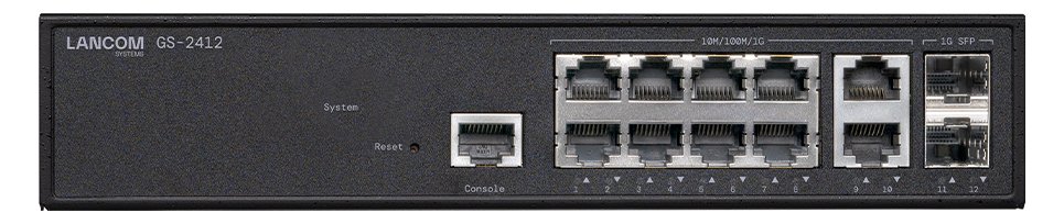Lancom GS-2412 - Switch - managed - 10 x 10/100/1000 + 2 x 1 Gigabit SFP