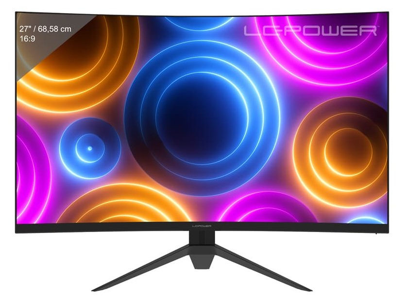 LC-Power 68.58cm 27 LC-M27QC Curved-PC-Monitor QHD 16 9 - Flachbildschirm (TFT/LCD) - 68,6 cm