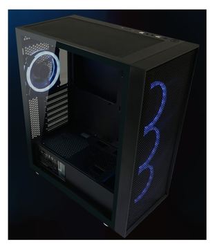 LC-Power Gehäuse Gaming 802B-ON Black Wandererd_X RGB black retail - PS/2 - Silber von LumaTech