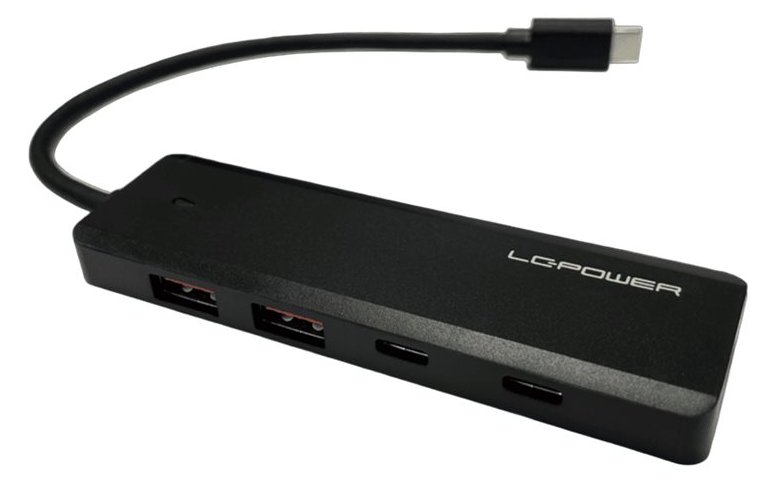LC-Power LC-Hub-U3-4-c 2xUSBA 1XUSB-c Black retail