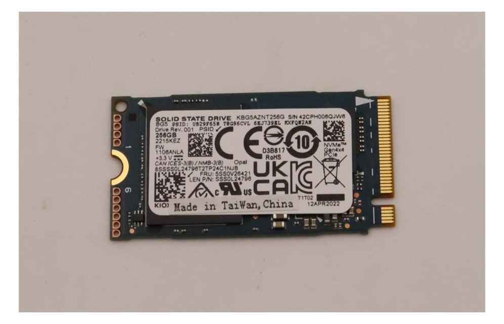 Lenovo 256GB M.2 2242 NVMe SSD