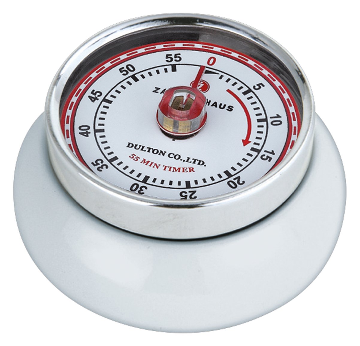 Zassenhaus SPEED - Mechanischer Küchentimer - Weiß - 55 min - Metall - Analog - Magnetisch