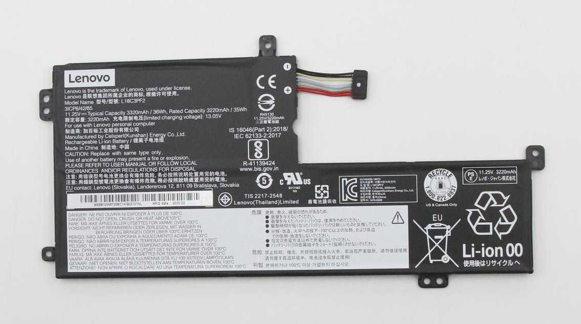 Lenovo Battery CP/A L18C3PF2 36Wh 3cell - Batterie - 3.200 mAh