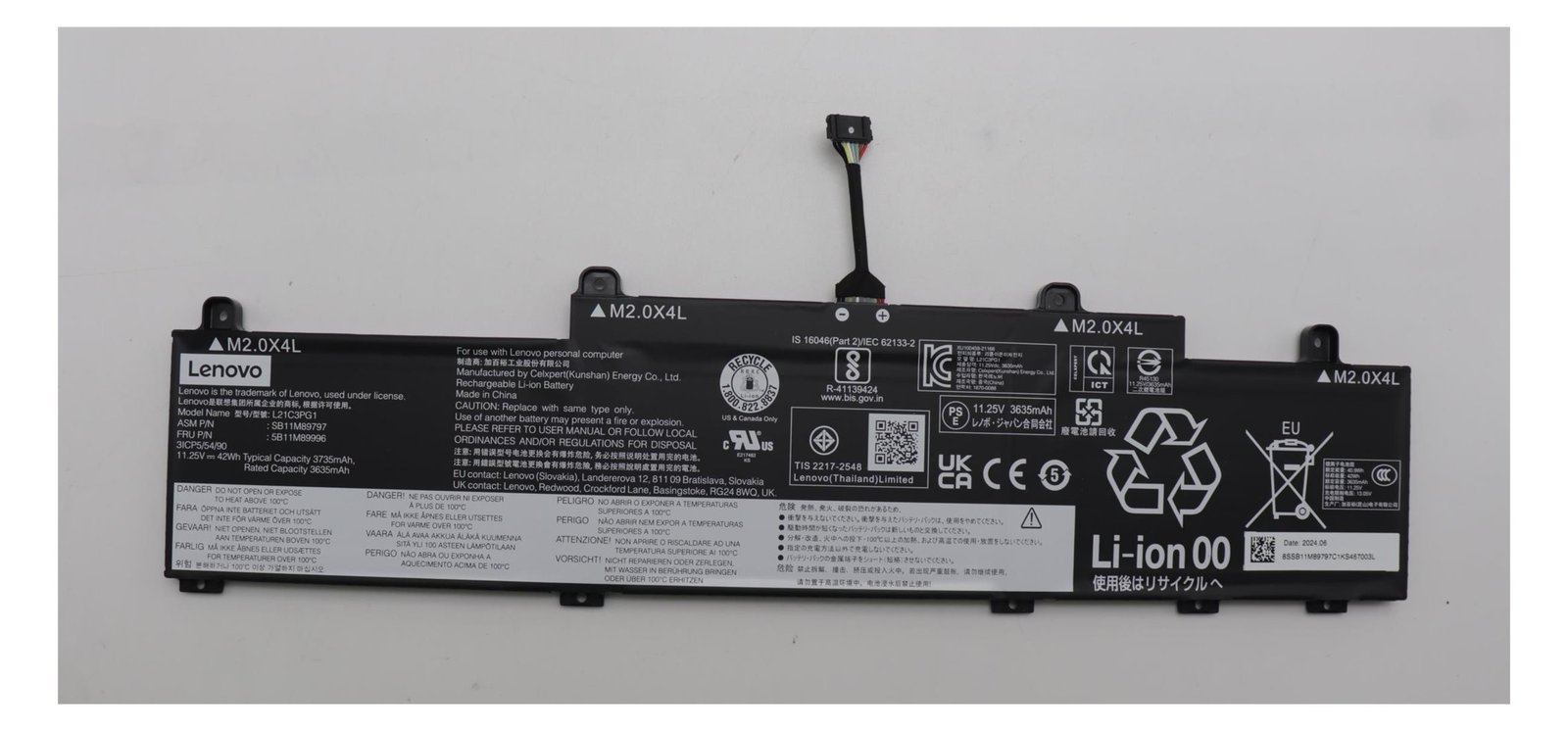 Lenovo battery Internal 3c 42Wh 5B11M89996 - Batterie - 3.735 mAh