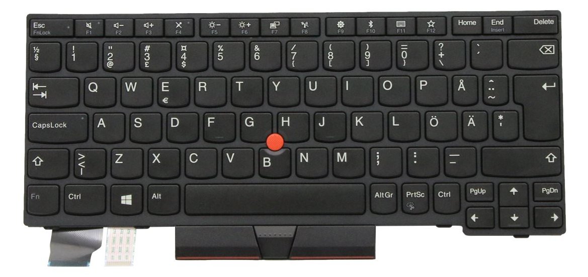 Lenovo Chicony - Ersatztastatur Notebook - mit ClickPad, Trackpoint - TL: Nordisch, QWERTY