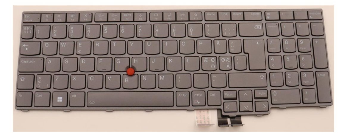 Lenovo Chicony - Ersatztastatur Notebook - mit Trackpoint - hinterleuchtet - TL: Nordisch, QWERTY