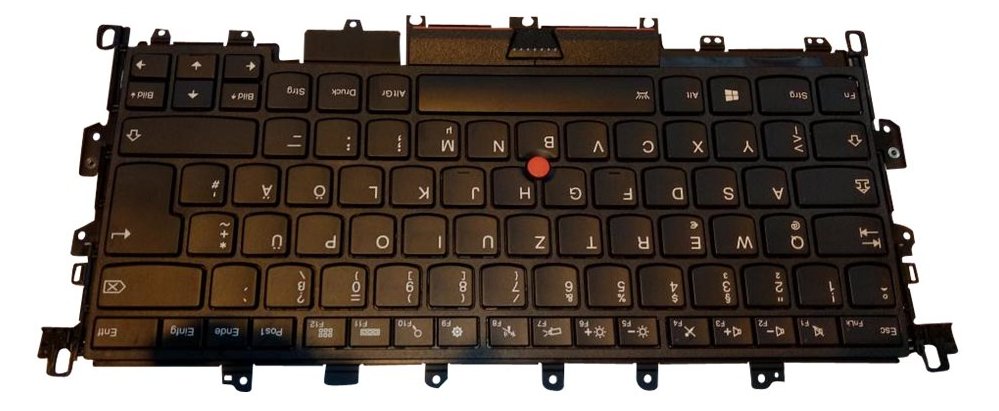Lenovo Darfon - Ersatztastatur Notebook - mit Trackpoint - hinterleuchtet - QWERTZ - Deutsch - Frau