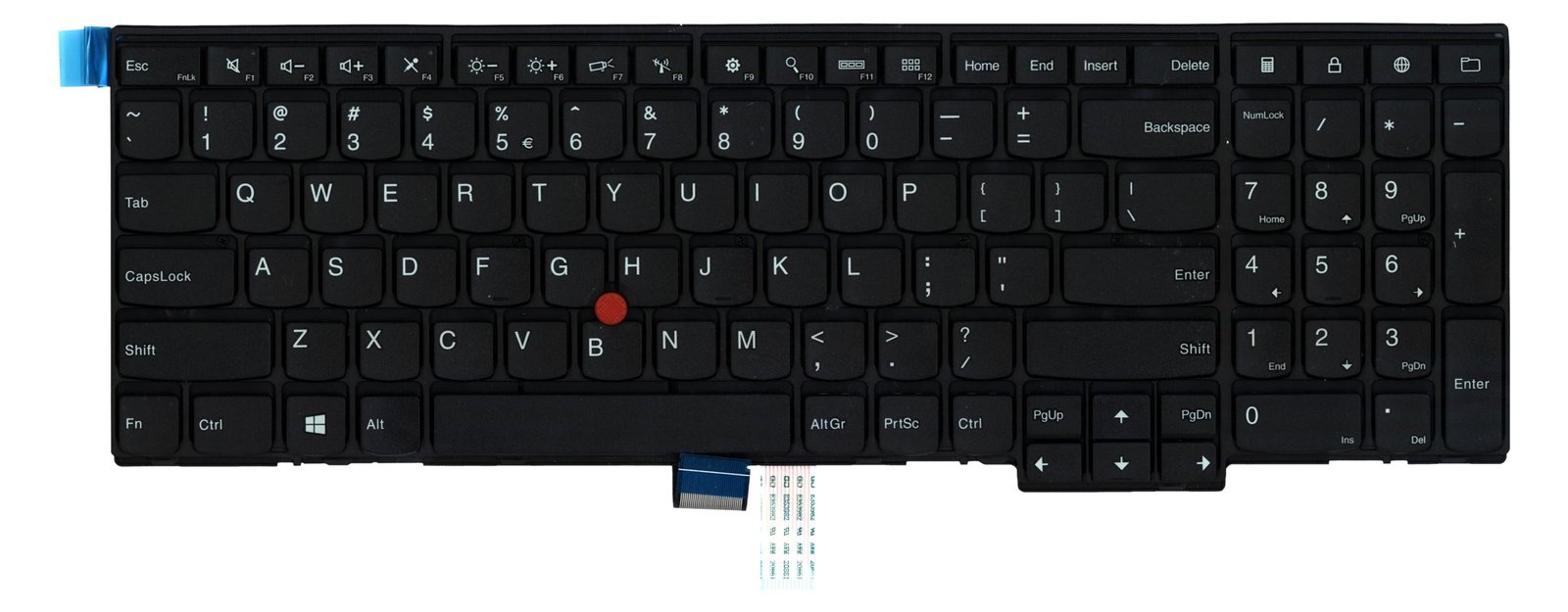 Lenovo Ersatztastatur Notebook - mit Trackpoint - TL: US, QWERTY