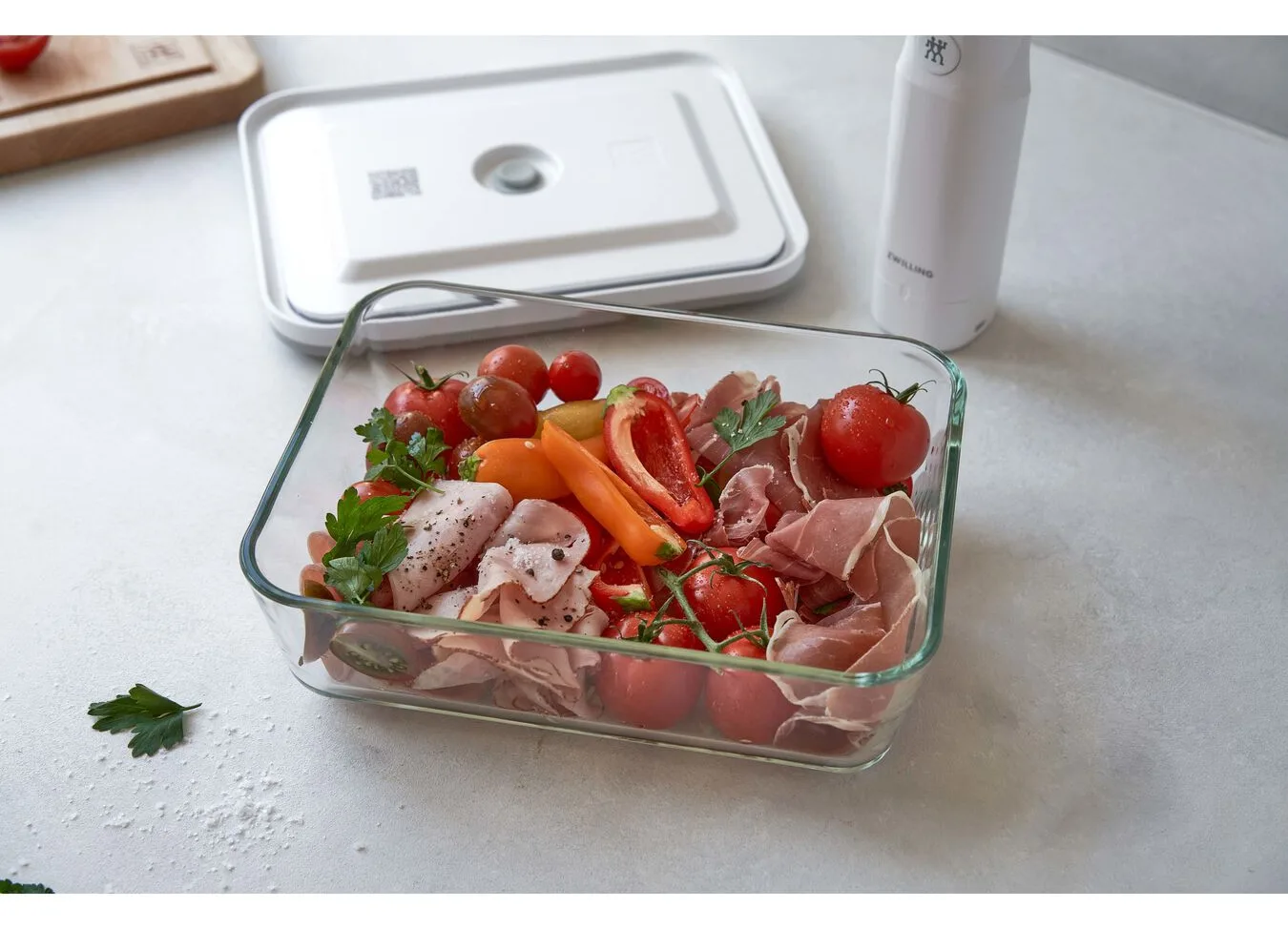 Zwilling FRESH & SAVE - Box - Rechteckig - 2 l - Grau - Glas - Kunststoff - Silikon - 180 °C, Ansicht 4