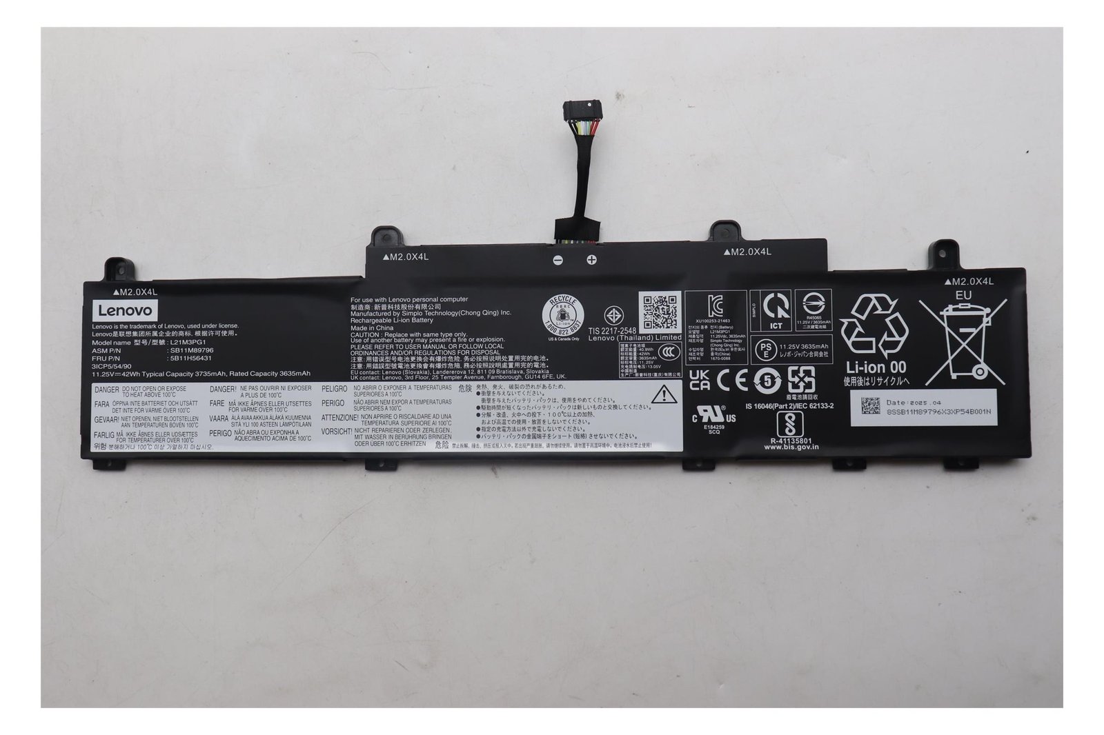 Lenovo Laptop-Batterie - Lithium-Ionen - 3 Zellen