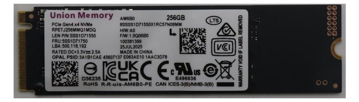 Lenovo M.2 PCIe NVMe SSD with 5SS1D71750