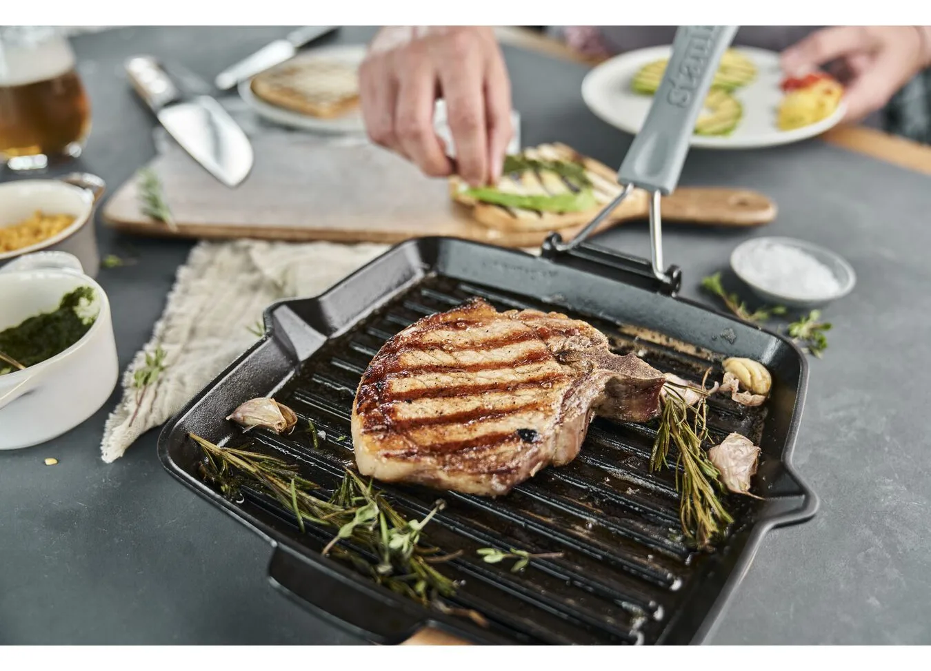 Zwilling STAUB - Grillpfanne - 24 cm - viereckig, Ansicht 3