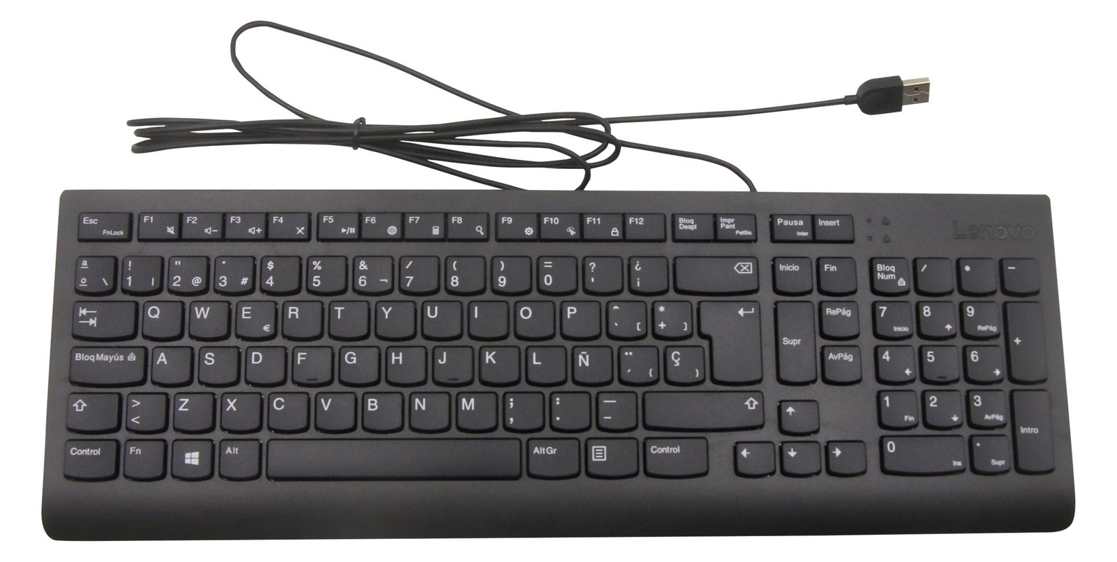 Lenovo USB Calliope Keyboard Gen2 Black 172 - Tastatur - TL: Spanisch, QWERTY
