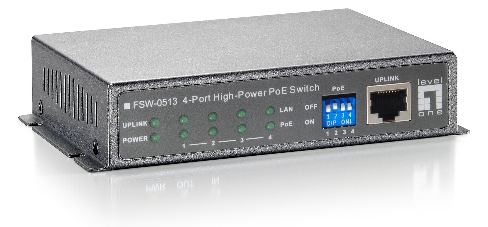 LevelOne FSW-0513 - Switch - 4 x 10/100 (PoE)