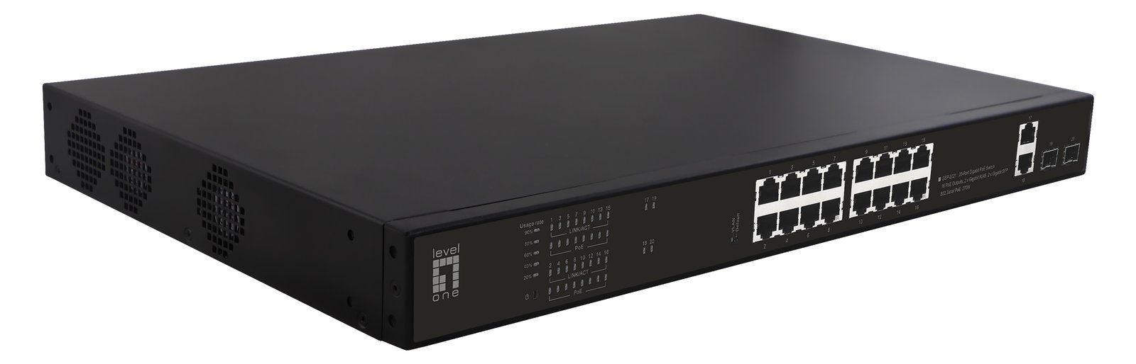 LevelOne GEP-2021 - Switch - 16 x 10/100/1000 (PoE)